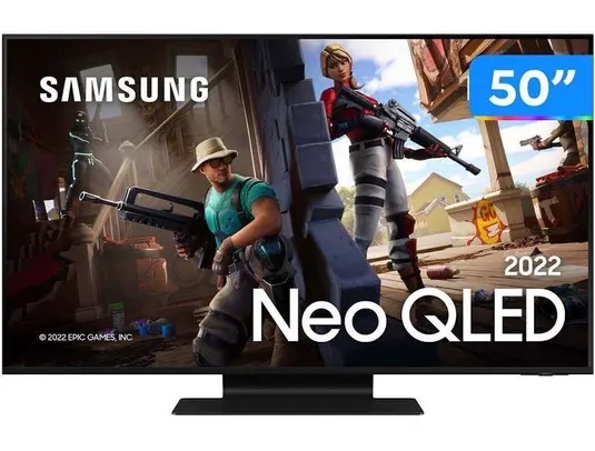 Samsung Smart Gaming TV 50 polegadas Neo QLED 4K 50QN90B 2022, Mini Led, Painel até 144hz