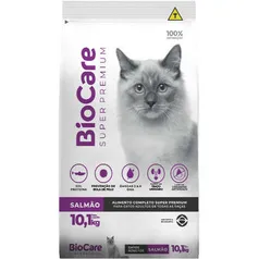  10Kg Racao seca biocare super premium salmao para gatos adultos 