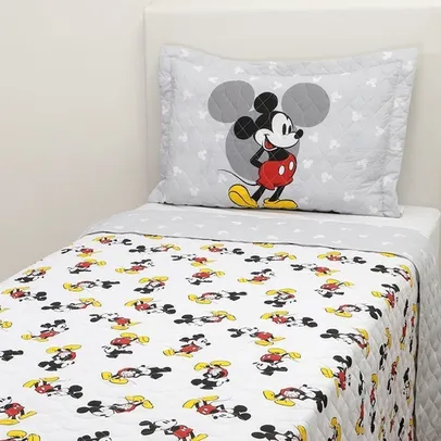 [AME 44] Cobreleito Solteiro Mickey 2 Peças - Casa e Conforto + Disney