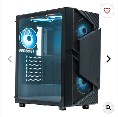 Frete Grátis: Sul e SudesteGABINETE GAMER DT3 MAD, MID-TOWER, LATERAL DE ACRILICO, PRETO, 12999-0