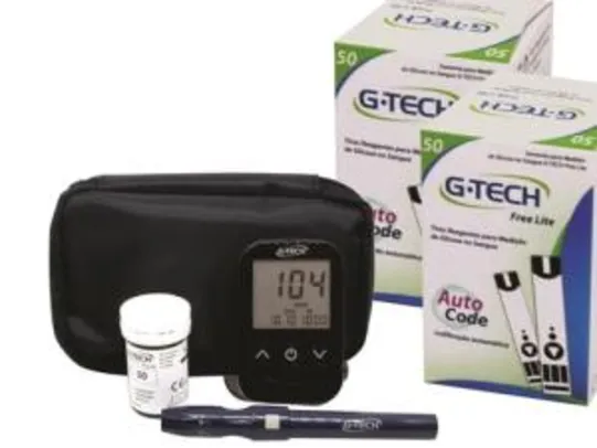 [Visa Checkout] Kit Medidor de Glicose G-Tech Free Lite + 100 Tiras