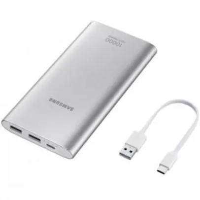 Bateria Externa Samsung EB-P1100 P/ Carga Rápida USB Prata R$99