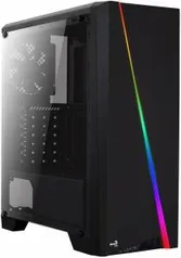 [Prime]Gabinete, Aerocool, Cylon, Mid Tower Rgb, Preto - R$214