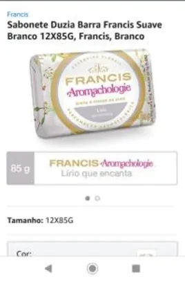 12 Sabonetes Duzia Barra Francis Suave Branco 12X85G, Francis, Branco