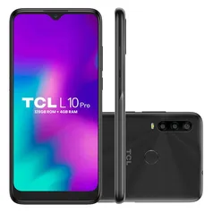 Smartphone TCL L10 Pro, 128GB, 4GB RAM, Cinza Titânio, 4G, Tela IPS 6,22,Câmera Tripla 13MP, S