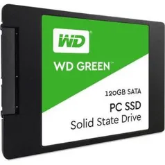 Ssd 120gb Wd Green 2.5´ Sata Iii 6gb/S Leituras: 540mb/S E Gravações: 430mb/S - R$145