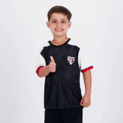 Camisa São Paulo Cave Infantil Preta