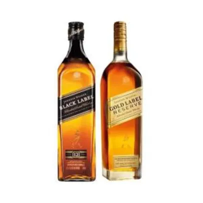 Whisky Johnnie Walker Gold Reserve 750ml + Whisky Black Label 750ml