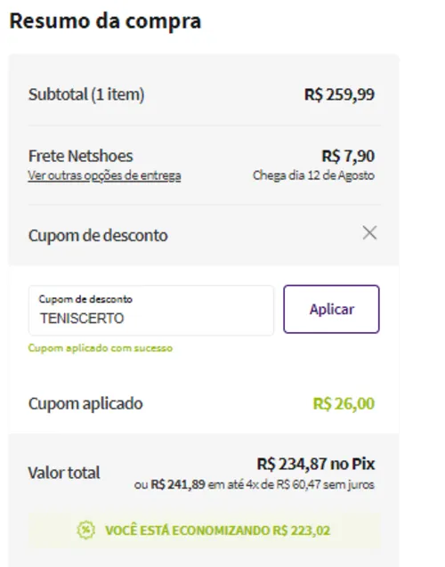 Imagem na descrição da promoção