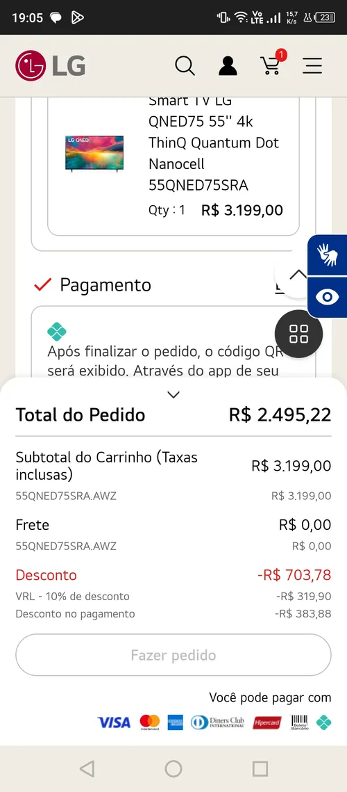 Imagem na descrição da promoção