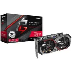 Placa de Vídeo ASRock AMD Radeon RX 5600 XT Phantom Gaming D2 OC 6GB DDR6 | R$1.900