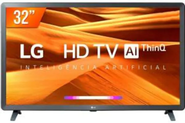 Smart TV LED 32" LG, 3 HDMI, 2 USB, Bluetooth, Wi-Fi, Active HDR, ThinQ AI - 32LM621CBSB.A