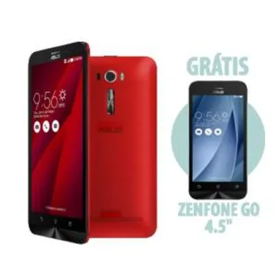 [ASUS] Zenfone 2 Laser 6" Vermelho + Zenfone Go 4,5" Amarelo