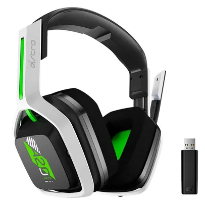 Headset Gamer Sem Fio Astro A20 Gen 2, USB, para Xbox Series X/S Xbox One PC Mac, Branco/Verde - 939