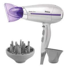 Secador de Cabelo Philco, 2 Velocidades, 3 Temperaturas, Emissão de íons, 2000W - Beauty Glam - 220V