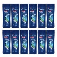 Kit com 12 Shampoo Clear Ice Cool Menthol 200ml