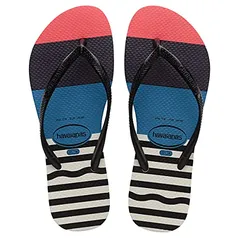 [Prime] Chinelo Slim Harmony, Havaianas, Feminino, Branco/Preto