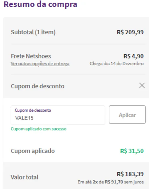 Imagem na descrição da promoção