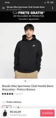 Blusão Nike Sportwear Club Hoodie Basic | R$ 152