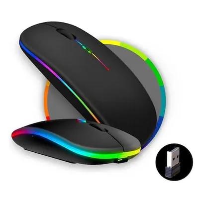 Mouse Sem Fio Wireless Led Rgb 2.4 