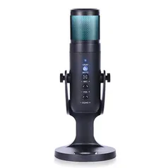 DLDZ D-950 RGB Condenser Microphone Type-C Wired Cardioid-directional Sound Recording Vocal Microphone Gaming Mic for Mobile Phone PC Computer Youtube