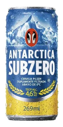 Pack Cerveja Antarctica Sub Zero Lata 269ml Com 15 Unidades