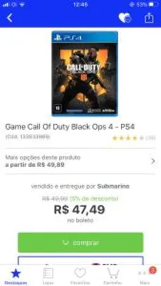 Game Call Of Duty Black Ops 4 - PS4 | R$49