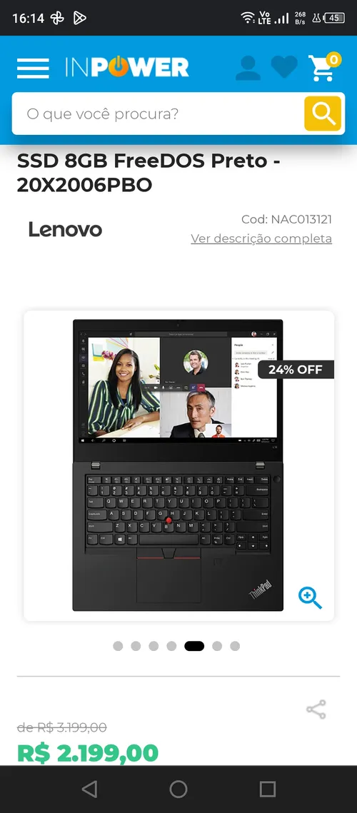 Imagem na descrição da promoção