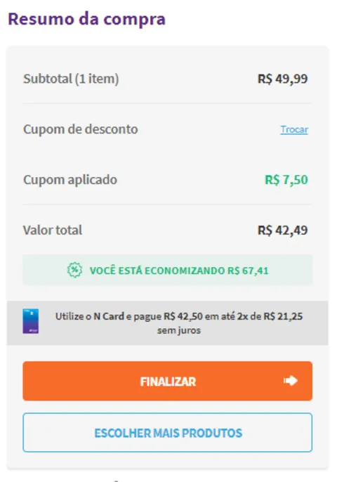 Imagem na descrição da promoção