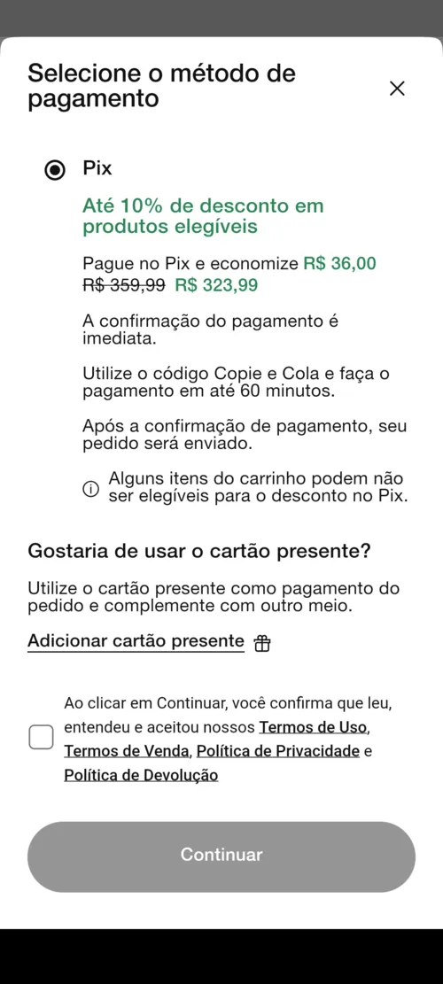 Imagem na descrição da promoção