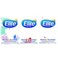 Lenços de Papel Elite Folha Tripla Disney - 6 Pacotes