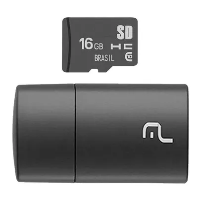 Cartao Micro SD Multilaser 16GB Com Leitor USB 2.0, MC162