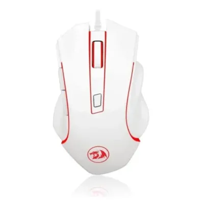 Mouse Gamer Redragon Nothosaur, 3200 DPI, 6 Botões Programáveis, White, M606W