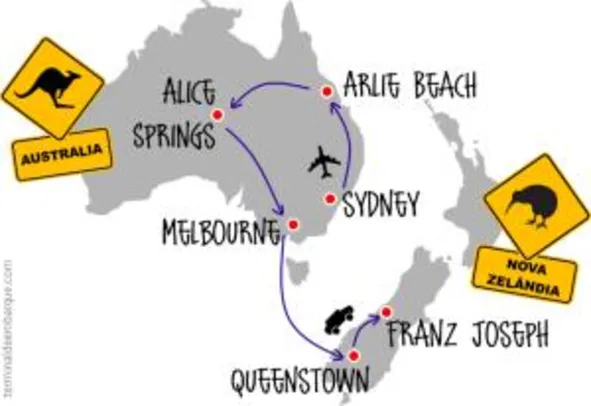 Voos: Australia + Nova Zelândia, saindo de São Paulo, a partir de R$3.340, todos os trechos, com taxas incluídas!