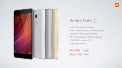 [Bang Good] Xiaomi Redmi Note 4 Fingerprint 5.5-inch 3GB RAM 64GB MTK X20 Deca-core 4G Smartphone