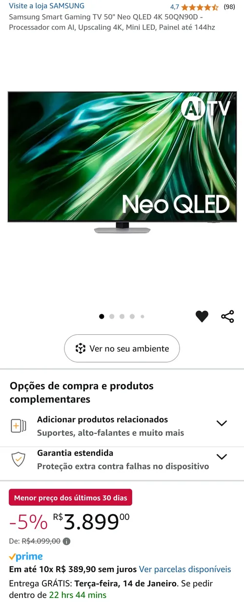 Imagem na descrição da promoção