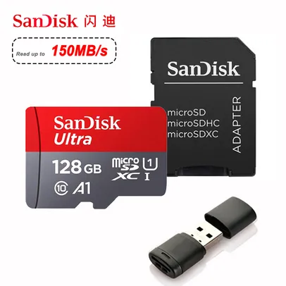 [Conta Nova R$7,20] Sandisk Ultra Micro SD 64GB  Cartão de Memória p/ celular, drone, câmera, cftv