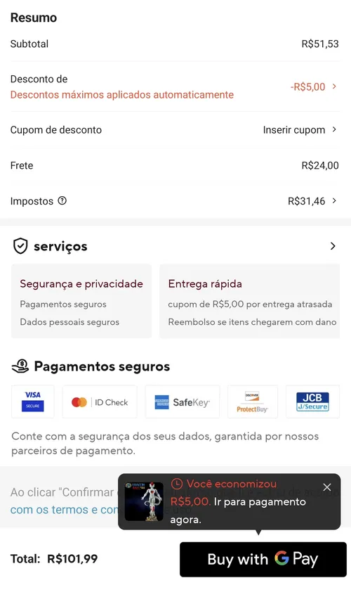 Imagem na descrição da promoção