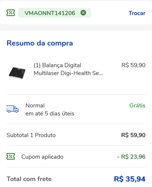 Imagem na descrição da promoção