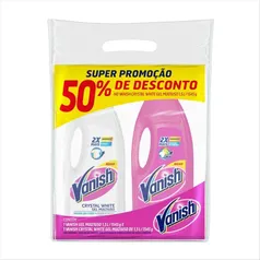 Kit 2x tira manchas Vanish, um Pink e um Crystal Withe de 1,5l cada | R$23