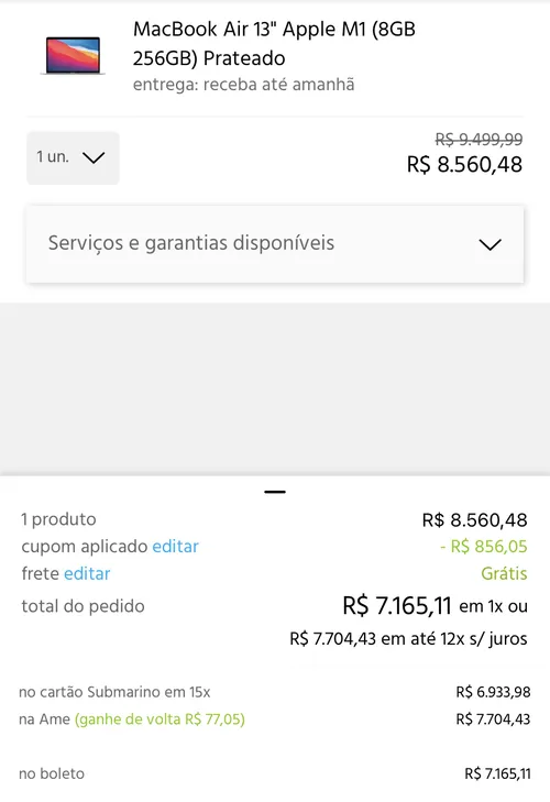 Imagem na descrição da promoção