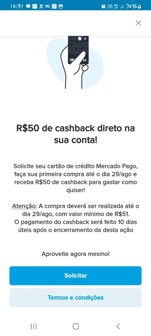 Imagem na descrição da promoção