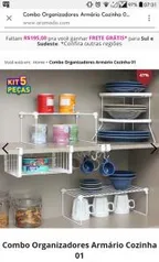 Combo Organizadores Armário Cozinha 01 R$ 66