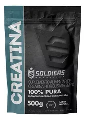 (2 Unid - 1kg) Creatina Monohidratada 500g Soldiers Nutrition Sabor Natural