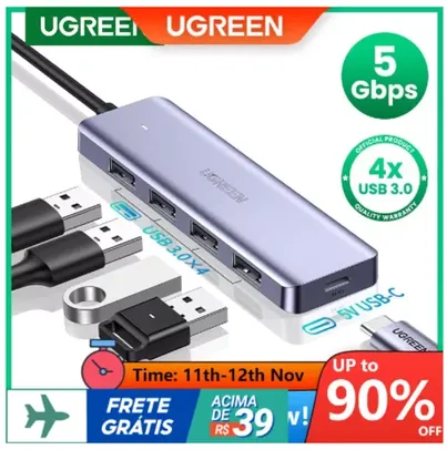 Hub USB Tipo C 3.1 4 portas UGREEN 