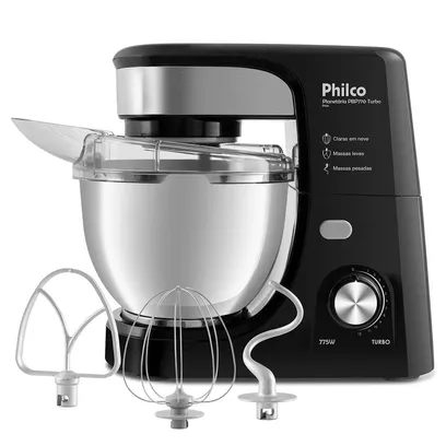 Foto do produto Batedeira Planetária Philco PBP770PI Turbo Inox 775W 127V