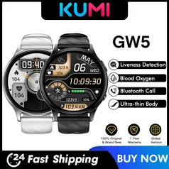 Smartwatch KUMI GW5 1,39 polegadas NFC Bluetooth