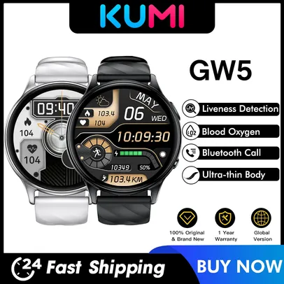 Smartwatch KUMI GW5 1,39 polegadas NFC Bluetooth