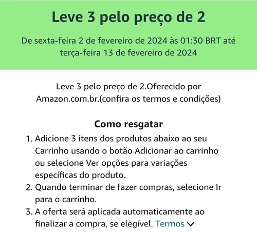 Imagem na descrição da promoção