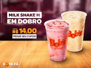 2 milk shakes por R$14,00 reais